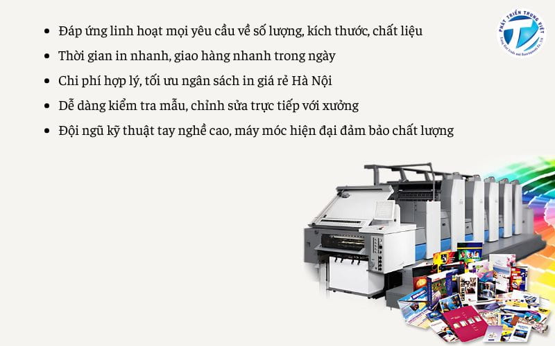 Ưu điểm khi chọn xưởng in theo yêu cầu tại Hà Nội